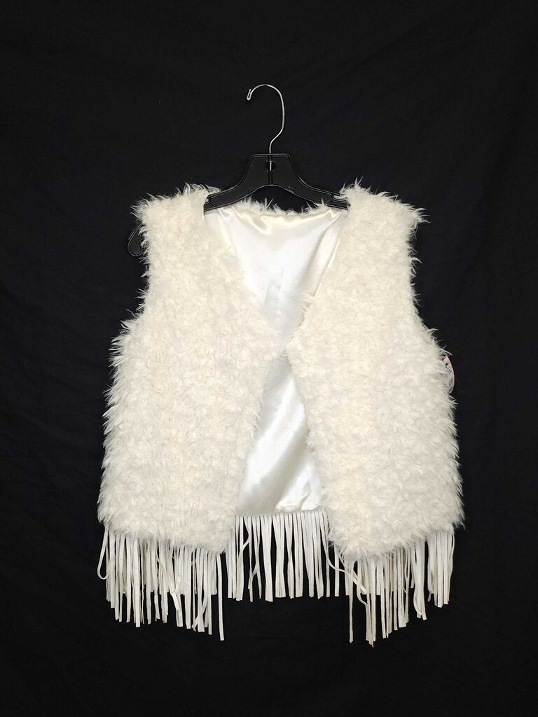 Fuzzy Vest with Fringe