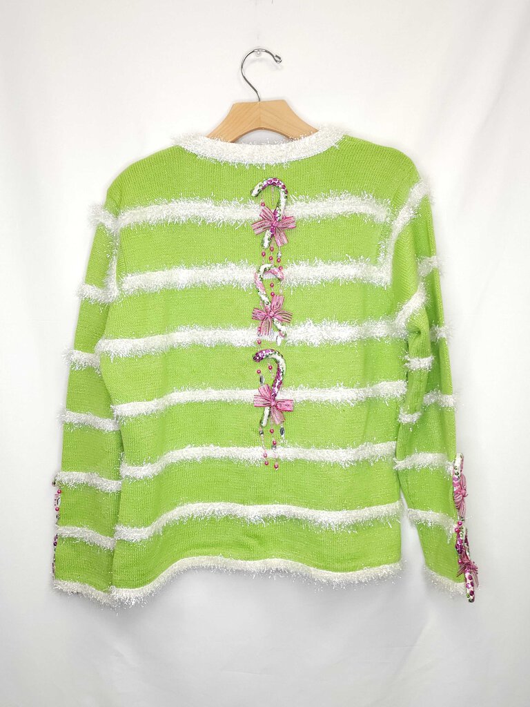 Design Options Candy Cane Holiday Cardigan