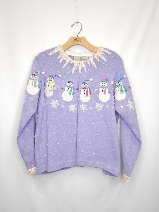 Design Options Snowman Holiday Cardigan