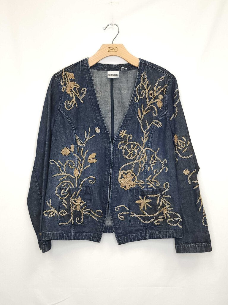 Chicos Embroidered Jacket