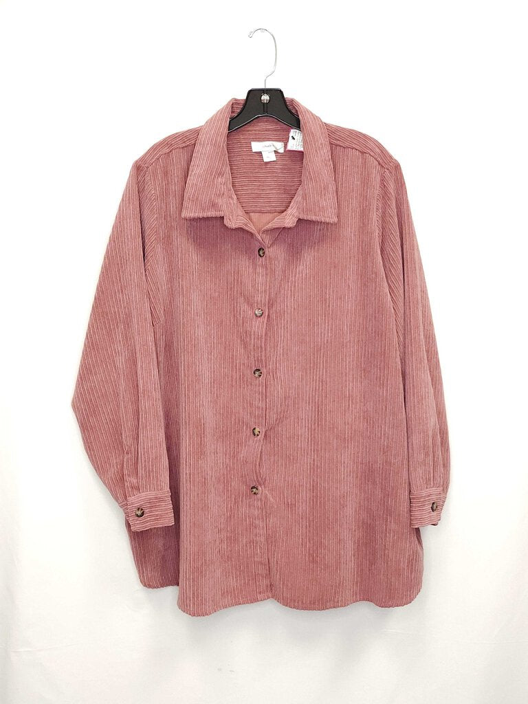 CJ Banks Corduroy Long Sleeve Top