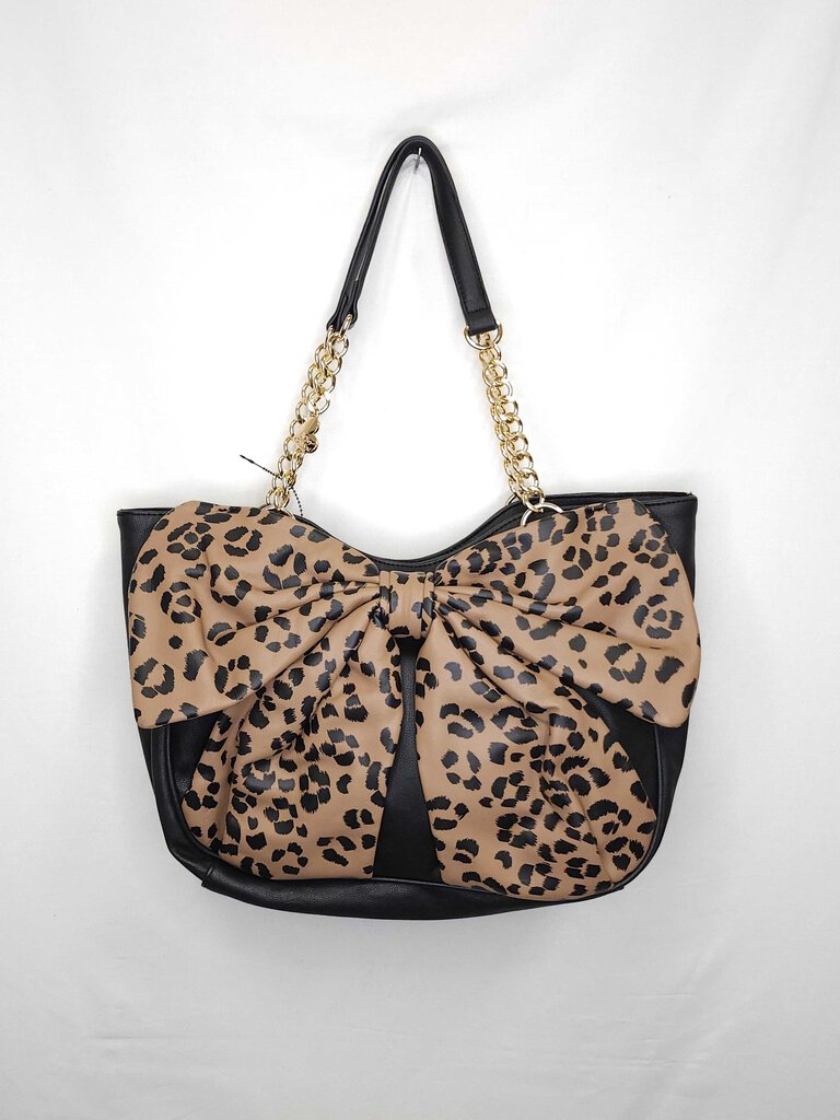 Betsy Johnson Animal Print Bow Tote Bag