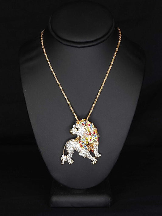 Betsey Johnson Lion Pin/Necklace