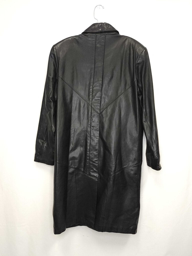 JFS Signature Leather Long Leather Coat