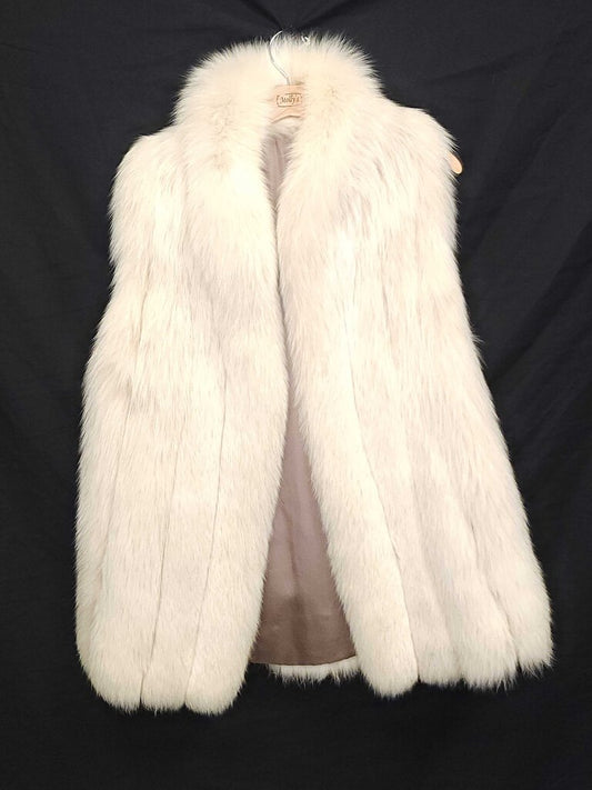 White Fox Fur Long Vest