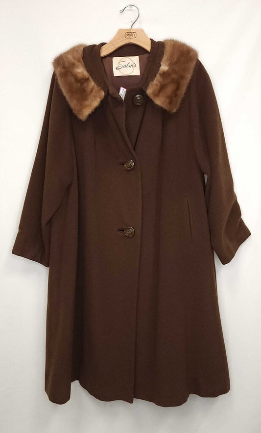 Salm's Wool Coat With Fur Neck