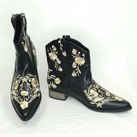 Midnight Velvets Embroidered Boots