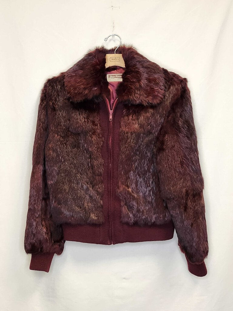 Dino Ricco Dyed Rabbit Fur Coat