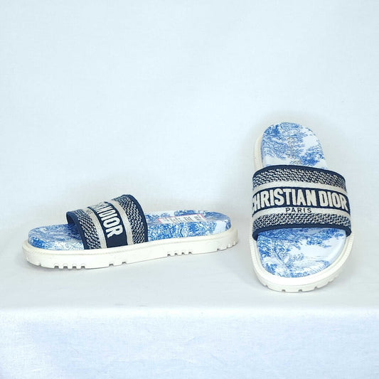 Christian Dior Embroidered Slides