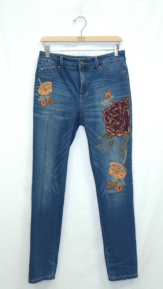 Chicos Embroidered Jeans