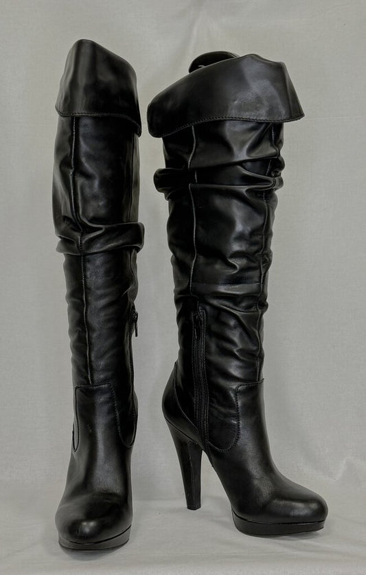 Jessica Simpson Long Leather Black Boots