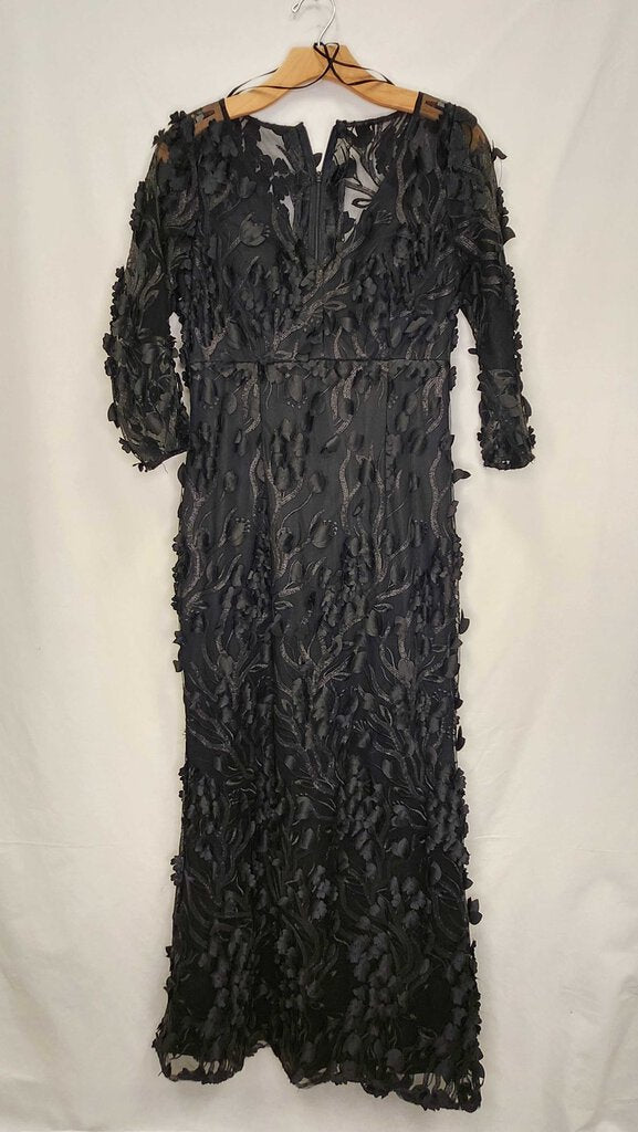 Carmen Marc Valvo Long Embroidered Dress