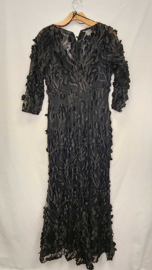 Carmen Marc Valvo Long Embroidered Dress