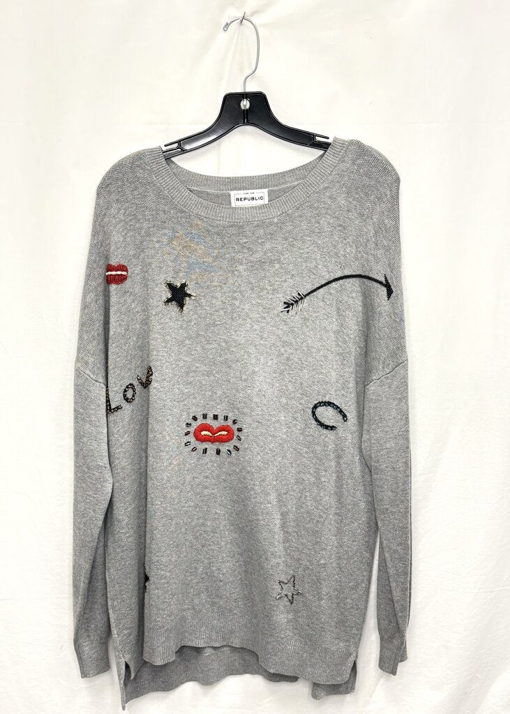 For The Republic Beaded Sweater