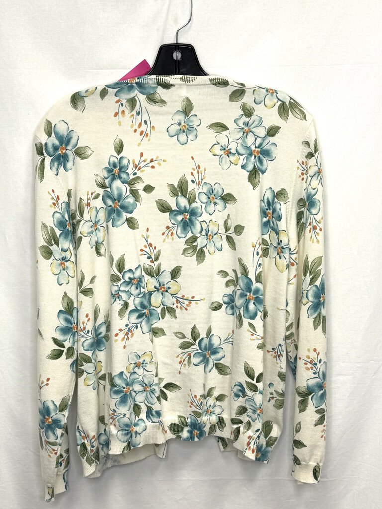 Alfred Dunner Floral Button Up Cardigan