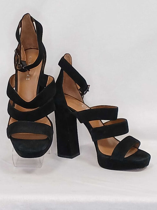 Coach Strappy Suede Heels