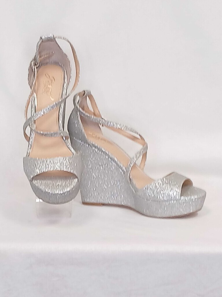 Badgley Mischka Glitter Wedges