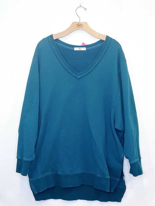 natural life Long Sleeve V Neck Sweater Dress