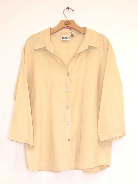 Chicos Long Sleeve Button Up With Collar