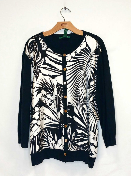 Floral Long Sleeve Button Up Cardigan
