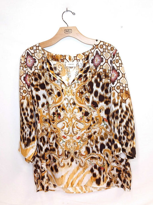Chicos 3/4 Sleeve beaded Shirt