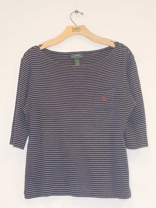 Ralph Lauren 3/4 Sleeve Striped Top
