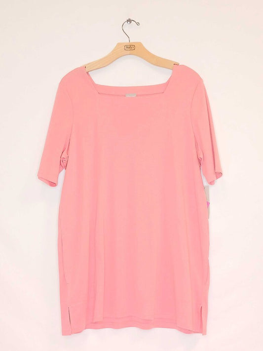 Chicos Square Neck Short Sleeve Top