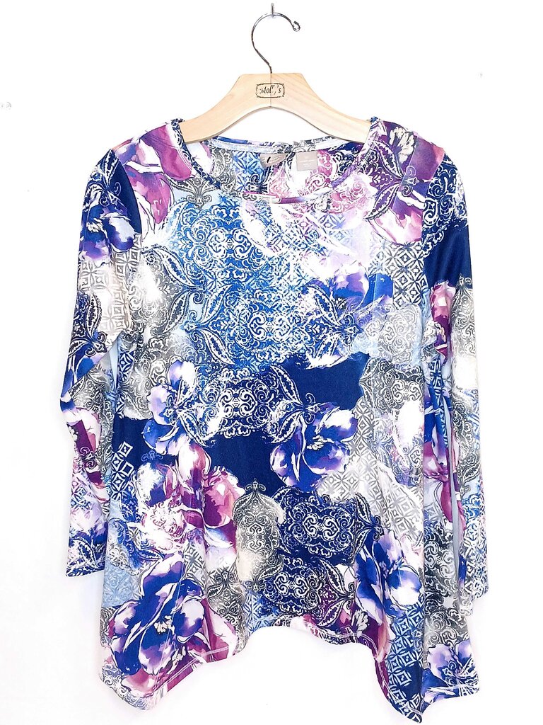 Chicos Long Sleeve Patterned Top