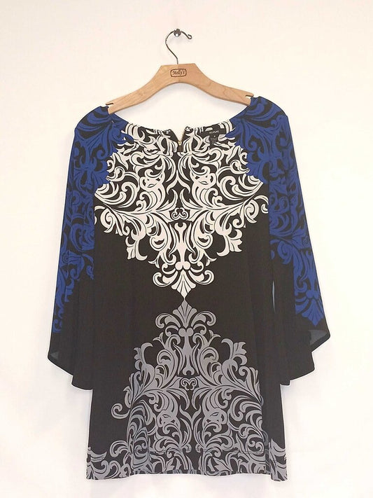 Alfani 3/4 Sleeve Patterned Blouse