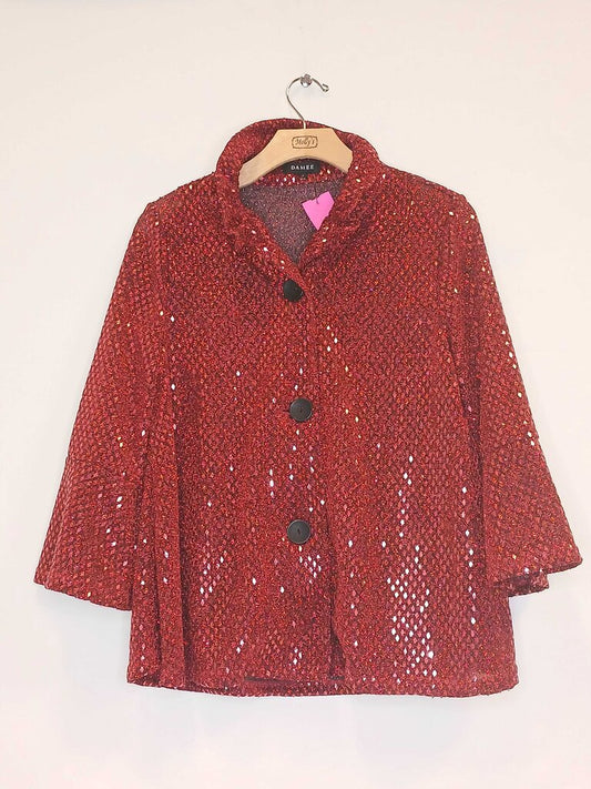 Damee Sheer Button Up Top