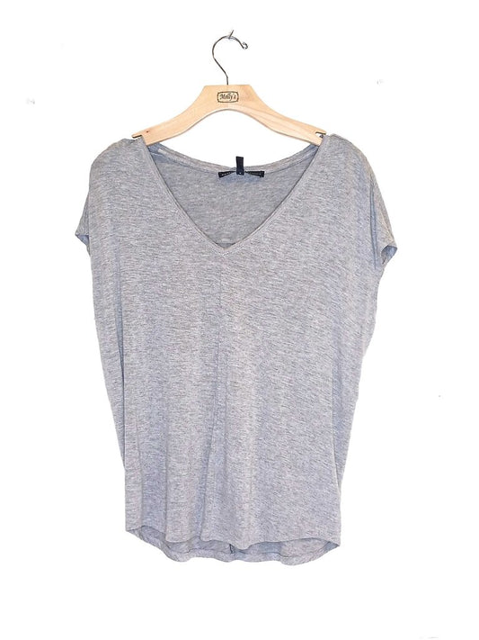 White House Black Market V Neck Short Sleeve Top