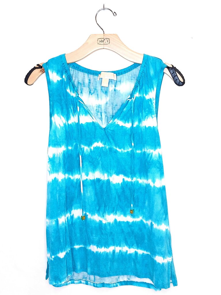 Micheal Kors V Neck Sleeveless Tie Dye Top
