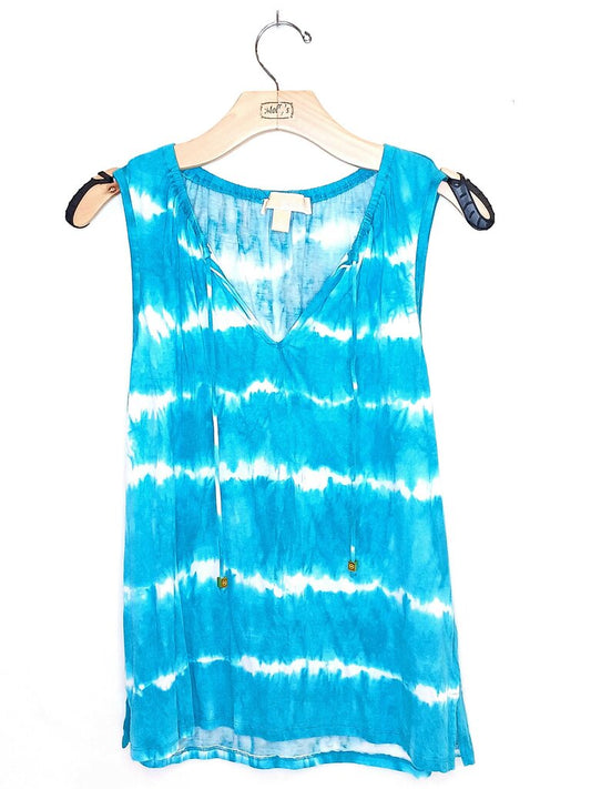 Micheal Kors V Neck Sleeveless Tie Dye Top