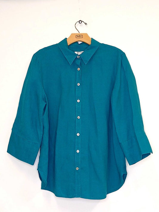 Chicos 100% Linen Button Down