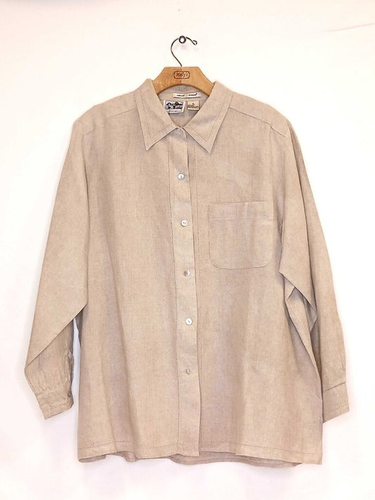 Edward Women Irish Linen Long Sleeve Button Down