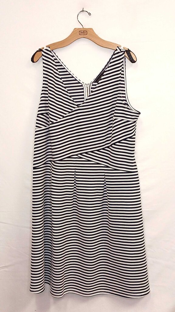 Lane Bryant Striped Sleeveless Mid Length Dress