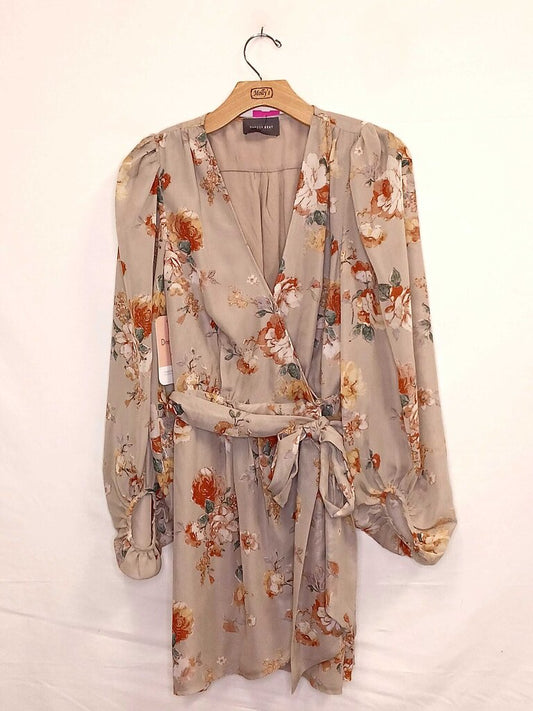 Lena Gaberielle Long Sleeve Floral Blouse Long In Back