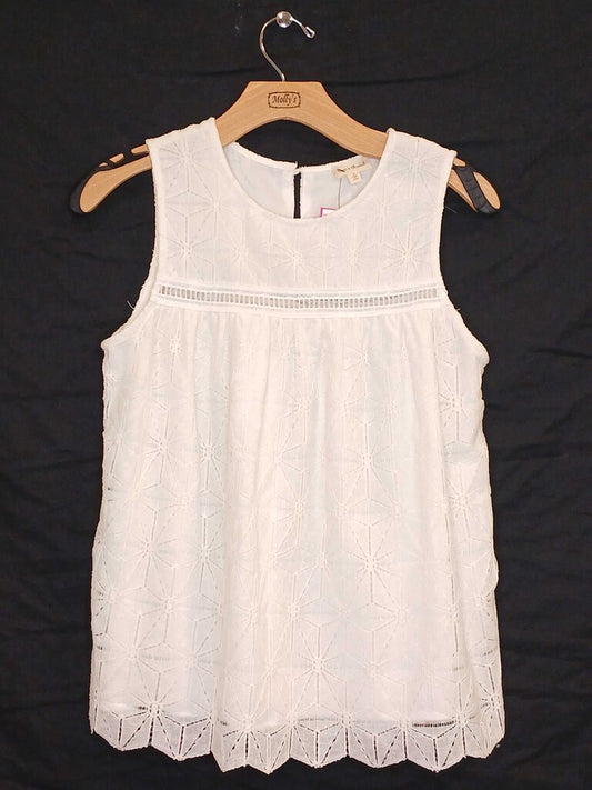 Embroidered Sleeveless Top