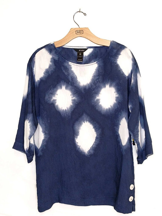 Ali Miles Spotted Short Sleeve Top
