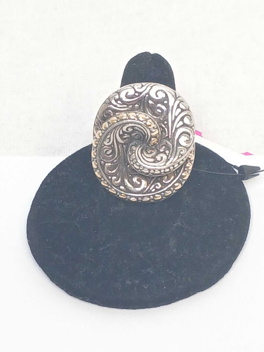 Samuel B. Balinese Swirl 925 Sterling Silver 18k Ring