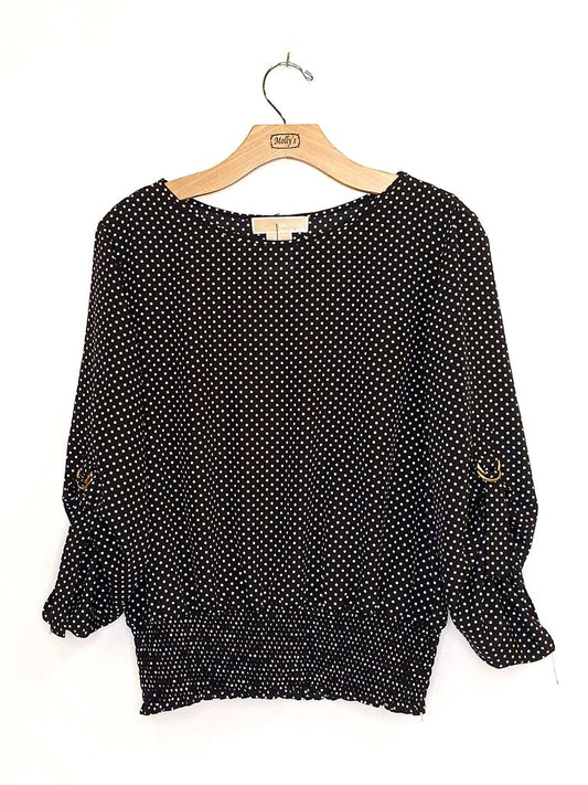Micheal Kors Polka Dot Long Sleeve Blouse