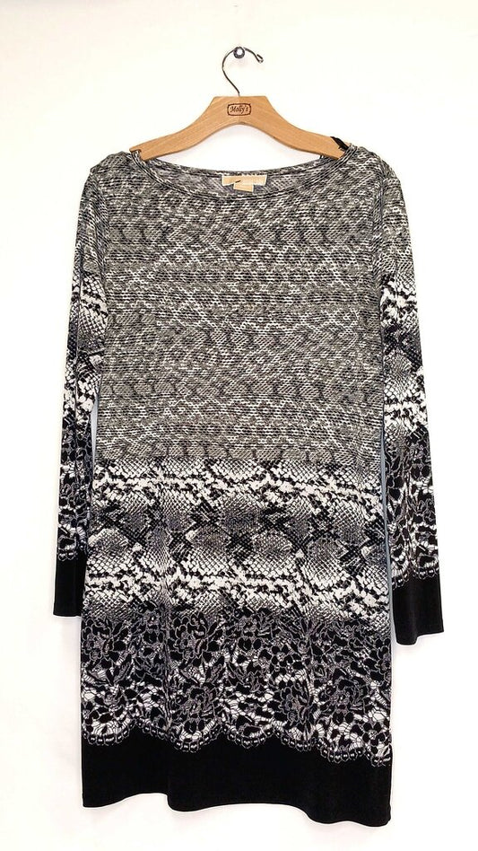 Micheal Kors Long Sleeve Mid Length Patterned Dress