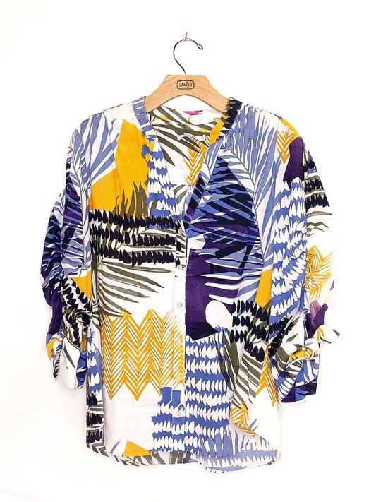 Chicos Long Sleeve Patterned Button Down
