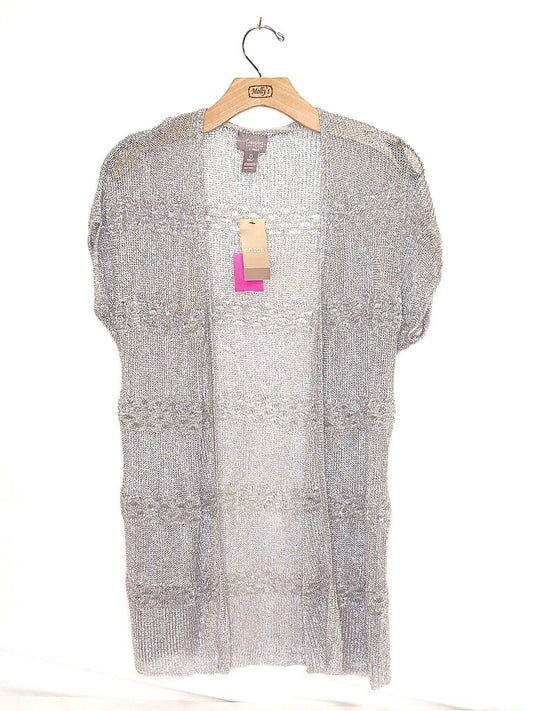 Chicos Short Sleeve Glittery Cardigan