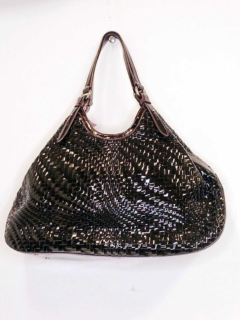 Cole Hann Woven Triangle Leather Tote Shoulder Bag