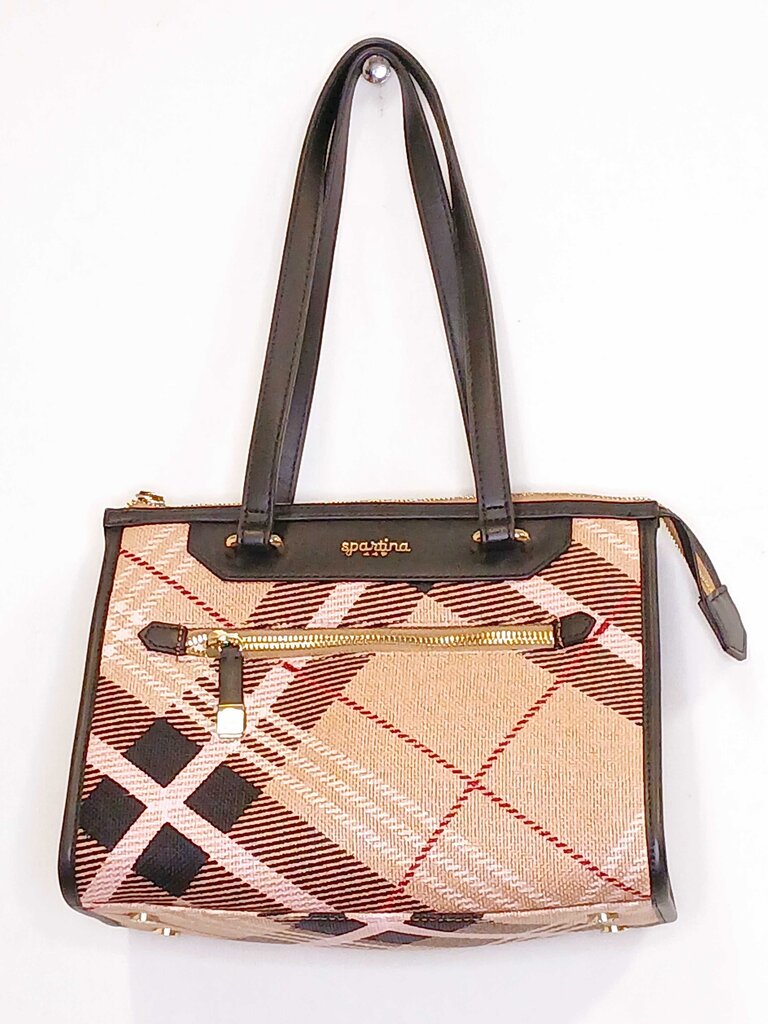 Spartina 449 Linen Exterior Plaid Shoulder Bag