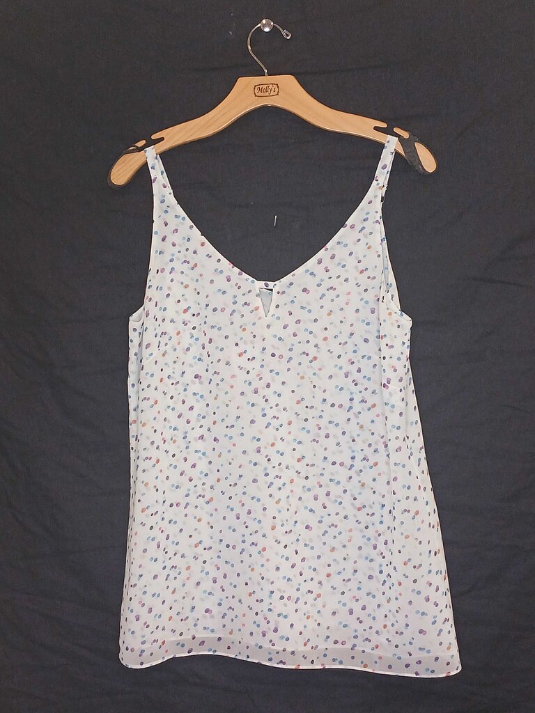 Cabi Polka Dot Sleeveless V Neck Blouse