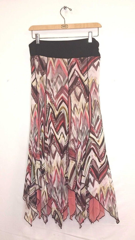 Athena Marie Patterned Ankle Length Skirt