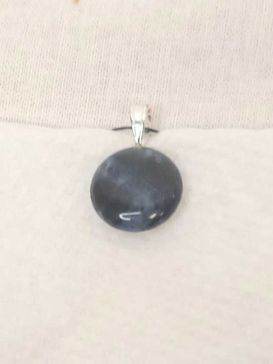 Polished lapis lazuli Small Disc Shaped Pendent