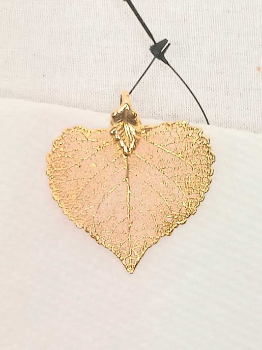 Gold Dipped Aspen Leaf